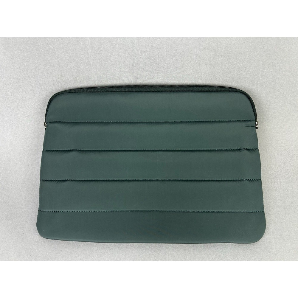 Anecdote 13" Laptop Case Quilted Puffer Sleeve Hunter Green NEW No Tags